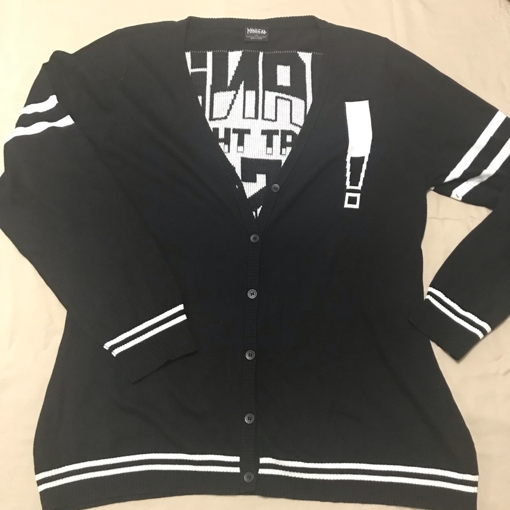 Panic at the Disco sz 3x black cardigan